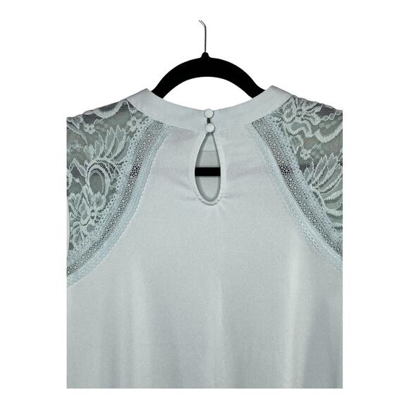 Torrid Mint Green Lace Short Sleeve Top Size 0 - Picture 5 of 7